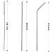 4 Pack 8.5 Small Waves Stainless Steel Reusable Metal Straws - Portable & Food Grade - Buy Online on GoSupps.com