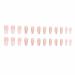 Foccna Pink Fake Nails - French Glitter Acrylic Long Press-On Nails | 24PCS Full Cover Nail Tips for Women & Girls - Buy Online on GoSupps.com