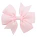 Pony Tails Hair bows | Set of 2 | Girls Teens Kids | Grosgrain Ribbon | Dog Top Knot Bow | Alligator clip slides set |Party Dance School nursery Cheerleading Christmas gift. (Powder Pink)
