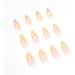 French Tip Press on Nails - Mid Length Press On Nails with Nail Tips Yellow Small Flower False Nail almond shaped Design press on nails Acrylic False Nails Cute Artificial Nails - Buy Online on GoSupps.com
