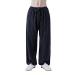 KSUA Womens Martial Arts Pants Cotton & Linen Kung Fu Trousers Tai Chi Pants for Wing Chun Morning Excerises Large Black