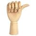 Wood Artist Drawing Manikin Articulated Mannequin with Wooden Flexible Fingers 10" Right Hand (10 inches-Right Hand)