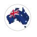 AUSTRALIAN - 7.5" PREMIUM Round ICING Cake Topper AUZZIE D1