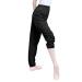 Lovdaswi Women Girls Ballet Ripstop Pants Lightweight Warm Up Trousers Black Large