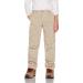 CQR Kids Youth Hiking Cargo Pants, UPF 50+ Quick Dry Convertible Zip Off Pants, Outdoor Camping Pants Convertible Khaki Medium