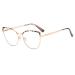 Presbyopic Glasses Reading Glasses Metal Computer Readers Blue Light Blocking Flat Light Mirror Anti Eye Strain 2.50 C2