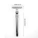 Classic Chrome Double Edge Safety Razor Set | Slim Long Handle 10 Sharp Blades Mini Brush & Pouch | Perfect Wet Shaving Gift for Men | International Shipping - Buy Online on GoSupps.com