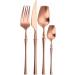 Silverware Set Matte White Gold Cutlery Set Stainless Steel Dinnerware Set Kitchen Knife Fork Spoon Tea Spoon Restaurant Western Tableware Set (Color : Bright Silver 4pcs) - Buy Online on GoSupps.com
