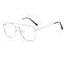 Qinzhenz oversized Clear Vision reading glasses anti-blue light computer reader Aviator flat light mirror glasses (color: C6 size: +350) +350 C6