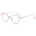 Metal Sturdy Computer Readers Eyewear Cat-Eye Anti UV Reading Glasses Anti Blue Light Blocking Flat Light Mirror 3.00 C4