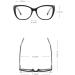 Qinzhenz Stylish Cat Eye Computer Reading Glasses +350 | Anti-Blue Light & Fatigue Relief | Green Oversized Flat Light Mirror Glasses - Buy Online on GoSupps.com