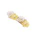 LEORX Wedding Hair Clip Daisy Hair Clip Crystal Flower French Hair Barrettes Elegant Decorative Floral Hair Clip Flower Hair Accessories for Women Girls (Yellow)