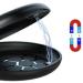 Buy Dnom Can with Mirror & Magnetic Closure - Portable Black Braces Box for Safe Storage of Braces & Mouth Protection - Buy Online on GoSupps.com