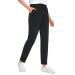 CRZ YOGA Womens 4-Way Stretch Casual Golf Pants Tall 29" - Sweatpants Travel Lounge Outdoor Workout Athletic Pockets Trousers 29 inches Large Black