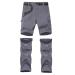 StunShow Boys Cargo Pants Waterproof Quick Dry Convertible Zipper Pants, Outdoor UPF 50+ Casual Hiking Pants for Kids 12 Grey
