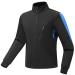 Wantdo Men's Winter Cycling Thermal Jacket Warm Soft Shell Windproof Running Jacket Waterproof Fleece Windbreaker Reflective Large Type B-blue