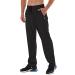 AIRIKE Men's Elastic Waist Hiking Pants Water Resistant Quick-Dry Lightweight Outdoor Sweatpants with Zipper Pockets Black Large