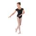 Bloch Dance Girls Dujour Microlux Short sleeve Leotard 14 Black