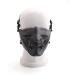 NINAT Half Face Airsoft Skull Mask for Halloween, Paintball, CS, Survival Game - Tactical Cosplay Party Mask in White, Black, Blue & Yellow - Buy Online on GoSupps.com