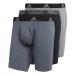 adidas Men's Stretch Cotton 3-Pack Long Boxer Brief Small Onix/Black Black/Onix Grey/Black