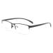 Fuqinqingoz classic semi-frame glasses reading glasses anti-blue light computer reader anti-eye load flat light mirror (color: black size: +150) +150 black