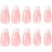 French Press on Nails with Nail Tips Minimalist white edged French pink fake nails press on nails Acrylic False Nails Cute Artificial Nails - Buy Online on GoSupps.com