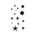 Make-up stencils Make-up stencil stars 1