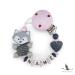 Personalized Pacifier Holder for Girls & Boys | Many Colors | Baby Gift for Birth & Baptism | Fox (Pink) - Buy Online on GoSupps.com