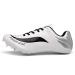 muchflash Track and Field Shoes Men and Women Training Racing Competition Shoes Professional Athletic Running Shoes Boys and Girls 7.5 Women/7.5 Men White