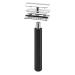 M HLE Hexagon Safety Razor - Closed Comb Aluminum Graphite Silver & Black - Premium Shaving Tool for Men - 1 Pack - Buy Online on GoSupps.com