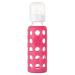 Lifefactory Glass Baby Bottle 9oz with 2 Transitioning Sippy Caps - Raspberry - Buy Online on GoSupps.com