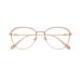 Newada round retro reading glasses for women oval HD-flat light seal made of metal comfortable blue light blocking reading glasses (color: purple size: +1.00)