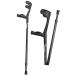Cane Forearm Crutch Aluminum Alloy Open Cuff Crutches Ergodynamic Elbow Walking Crutches Height Adjustable Light Easy Carry for Men/Women with Comfort Grip Prosperous