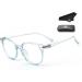 LC Eyewear Computer Glasses - Blue Light Glasses - Blue Light Glasses - Screen Protector - Unisex Transparent Blue