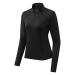 Tesuwel Women's 1/4 Zip Athletic Shirts Thumbholes UPF 50+ Quick Dry Long Sleeve Running Base Layer Tops for Gym Yoga Hiking 521-black XX-Large
