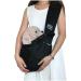 Dog Sling Pet Carrier Hand Free Dog Papoose Shoulder Carry Bag for Small Dog Puppy Animals Up to 6kg/13lbs Plaids Inside Wide Shoulder Strap Front Pocket Soft Pet Handbag for Outdoor Walking Shopping Black - Buy Online on GoSupps.com