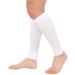 Unisex Free Size White Leg/Calf Sleeve - Comfortable Compression Support - 1 Pair for Sports & Recovery - Buy Online on GoSupps.com