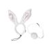 Midlee White Bunny Ears for Dogs with Tail (Small)