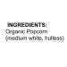 Organic 1.9 LB White Virtually Hulless Popcorn Kernels | Resealable Bag | USA Grown | Non-GMO | Vegan & Kosher | Perfect for Movie Night - Buy Online on GoSupps.com