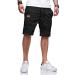 JMIERR Mens Casual Shorts - Cotton Drawstring Summer Beach Stretch Twill Chino Golf Shorts Small S Black