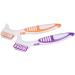 Purple Double Bristle Head Denture Brush - Portable Cleaning Tool for False Teeth | International Shipping Available - Buy Online on GoSupps.com