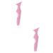 FOMIYES 2pcs Silicone Beauty Ruler Star Sticker Eyeliner Stencil Kit Makeup Supply Travel Eyebrow Shape 15X4.15CMx2pcs Pinkx2pcs