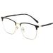 Fuqinqingoz Classic semi-frame reading glasses with glare protection new glasses computer reader blue light blocking flat light mirror (color: C2 size: +100) +100 C2