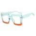 Oversized Reading Glasses Square Blue Light Blocking Computer Readers Anti Glare Eyewear Flat Light Mirror +200 Green
