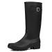 DKSUKO Women's Tall Rain Boots Garden Boots Waterproof Wellington Rubber Boots 9 Matte Black