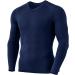 TSLA Men's Thermal V-Neck Long Sleeve Compression Shirts, Athletic Base Layer Top, Winter Gear Running T-Shirt Heatlock V Neck Navy Small