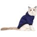 Losuya Dog Hoodies Clothes Pet Cat Cotton Warm Hoodies Coat Sweater for Small Dogs Cats (Navy XS) Navy XS - Buy Online on GoSupps.com