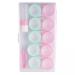 Colcolo 3x 5 pairs of contact lenses Storage container L R cap organizer portable contact lenses glasses holder for the trip home transparent