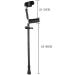 Forearm Crutches Adjustable Walking Stick Crutches Adjustable Cane and Handle for Men Ladies Seniors Black and Grey Crutch Lightweight Arm Crutch Journey - Buy Online on GoSupps.com