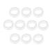 Jojomis 2 x 10pcs Soft Rubber Scissors Finger Rings Grips for Salon Hairdressing White